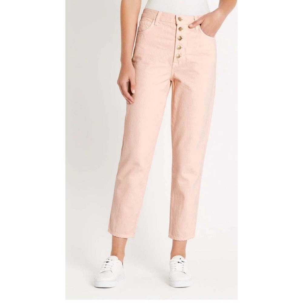 NWT Women's J Brand High Rise Slim Straight Heather Button Fly Jeans Sz 28 $278